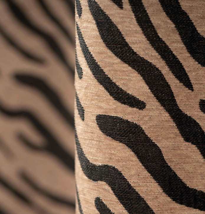 Rideau jacquard Mombassa noir Qabane - Blancollection