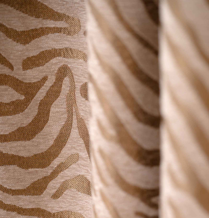Rideau jacquard Mombassa ocre Qabane - Blancollection