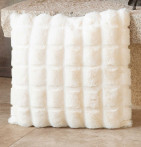Housse coussin fourrure Pelissa Qabane - Blancollection