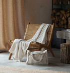 Plaid et sac Velluto écru Qabane