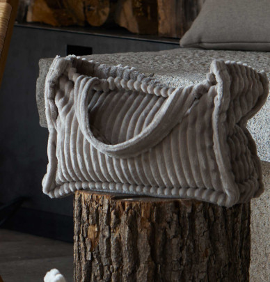 Plaid et sac Velluto lin Qabane