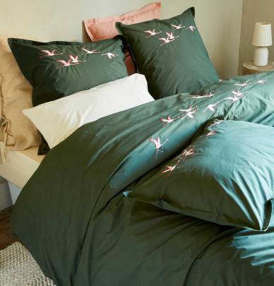 Drap percale Les Voyageurs Sylvie Thiriez