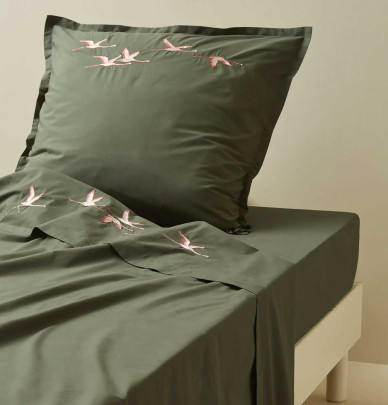 Drap percale Les Voyageurs Sylvie Thiriez