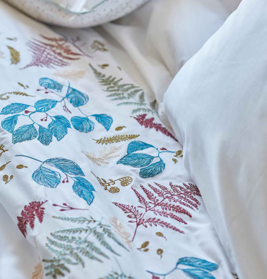 Housse de couette percale Sous-Bois Sylvie Thiriez