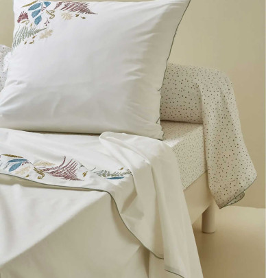 Drap percale Sous-Bois Sylvie Thiriez