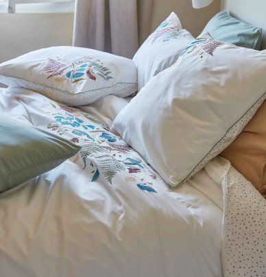 Taie d'oreiller percale Sous-Bois Sylvie Thiriez