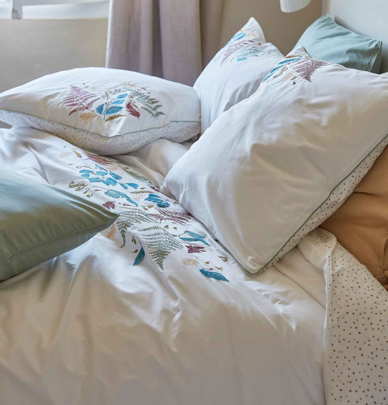 Taie d'oreiller percale Sous-Bois Sylvie Thiriez