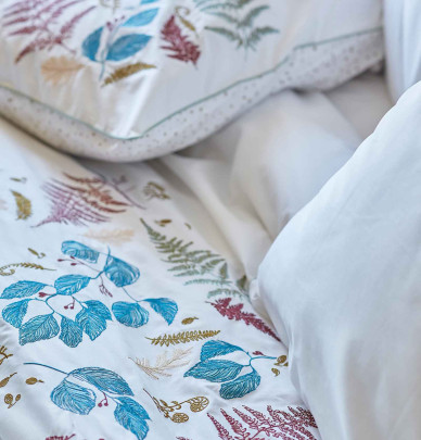 Taie d'oreiller percale Sous-Bois Sylvie Thiriez