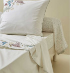 Parure de lit percale Sous-Bois Sylvie Thiriez - Blancollection