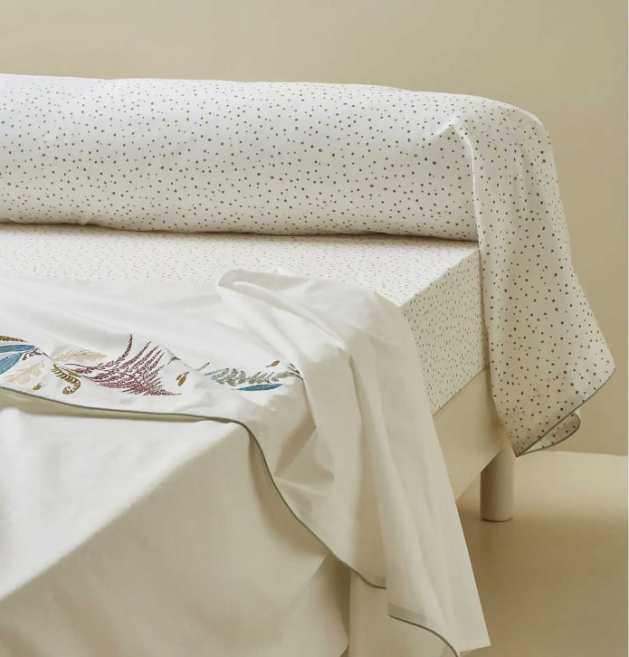Parure de lit percale Sous-Bois Sylvie Thiriez - Blancollection