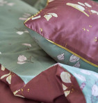 Taie d'oreiller satin Entres les branches Sylvie Thiriez - Blancollection