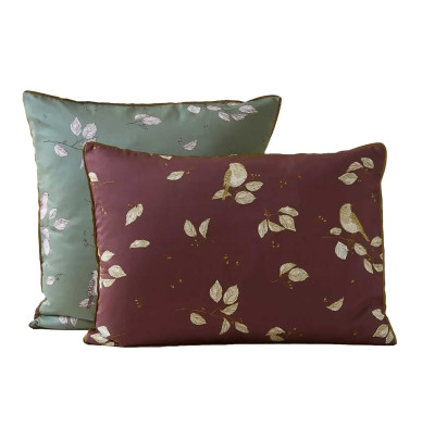 Taie d'oreiller satin Entre les branches Sylvie Thiriez