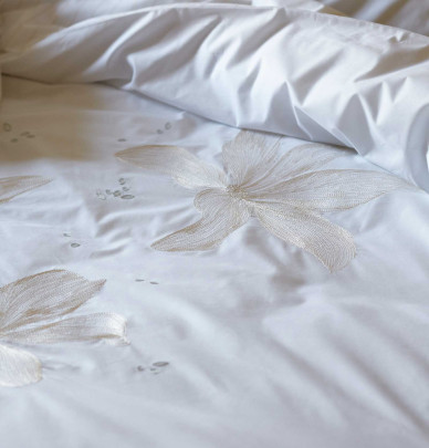Housse de couette percale Elena Sylvie Thiriez