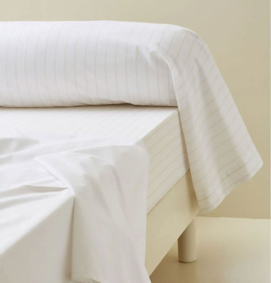 Taie de traversin percale Elena Sylvie Thiriez