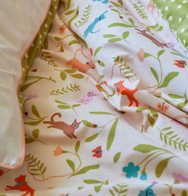 Parure de lit Miaou Sylvie Thiriez