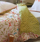 Parure de lit enfant coton lavé Miaou Sylvie Thiriez - Blancollection