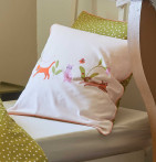 Parure de lit enfant coton lavé Miaou Sylvie Thiriez - Blancollection