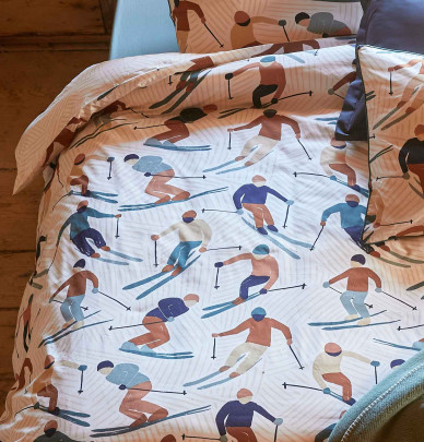 Housse de couette percale Après-Ski Sylvie Thiriez
