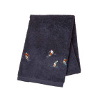 Serviette de toilette Après-Ski bleu nuit Sylvie Thiriez