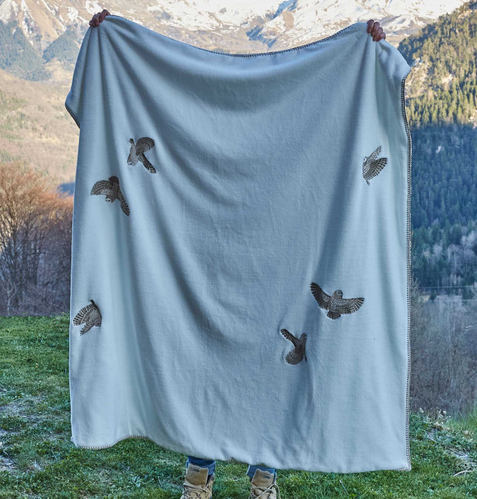 Plaid polaire L'Envol Sylvie Thiriez