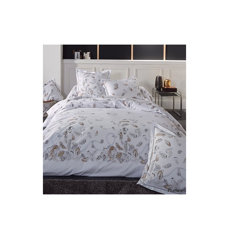 Drap percale Plumes Tradilinge