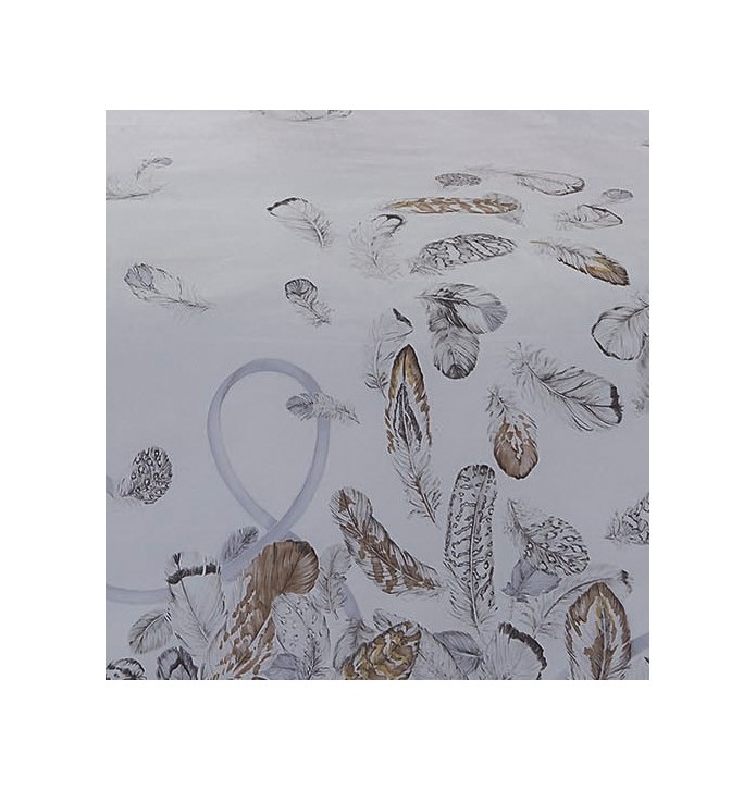 Drap percale de coton Plumes zoom