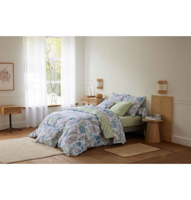 Taie d'oreiller satin Anaïs lagon Tradilinge