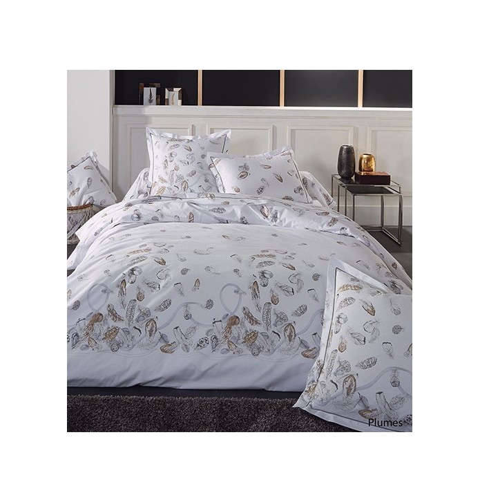 Taie de traversin percale Plumes Tradilinge