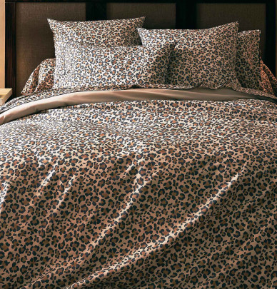 Taie de traversin percale Fauve beige Tradilinge