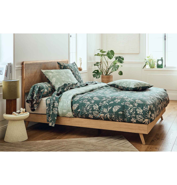 Drap housse percale beige Tradilinge - Blancollection