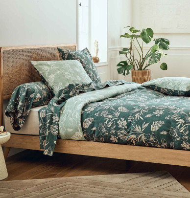 Drap-housse percale beige Tradilinge