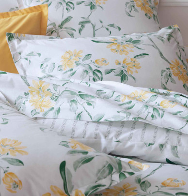 Drap percale Elena ambre Tradilinge