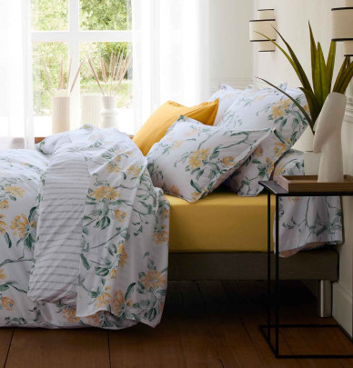 Drap-housse percale ambre Tradilinge