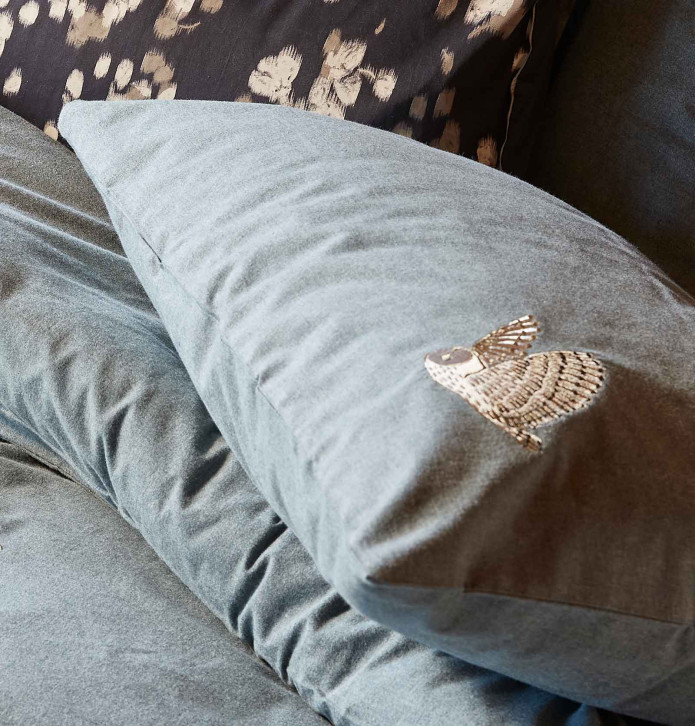 Parure de lit flanelle L'Envol Sylvie Thiriez - Blancollection
