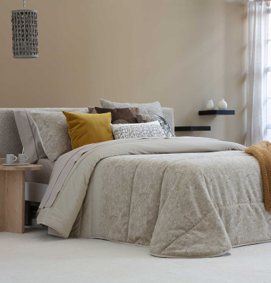 Couvre-lit matelassé Bel beige Antilo