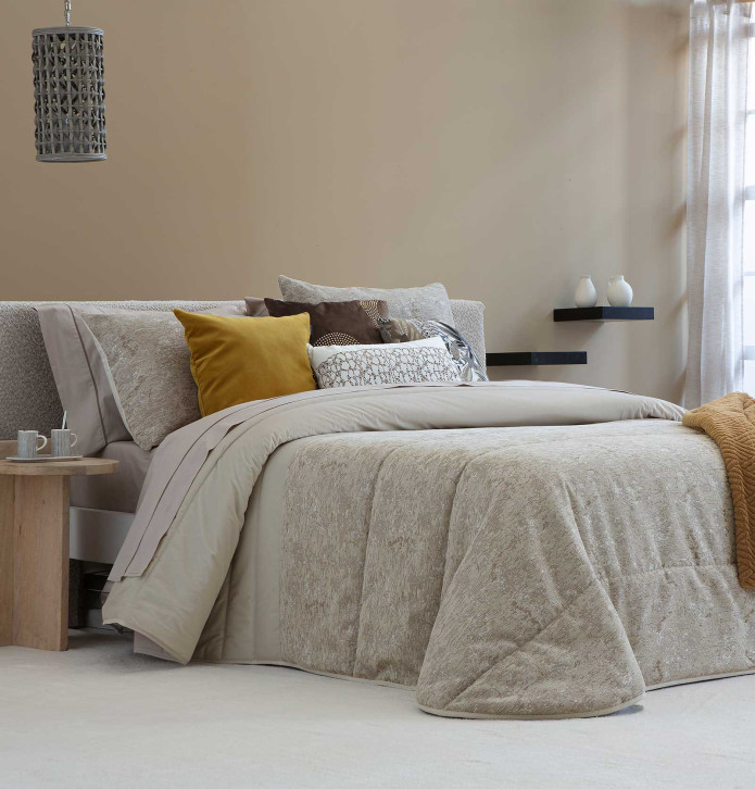 Couvre-lit matelassé Bel beige Antilo Couvre-lit matelassé Bel beige Antilo