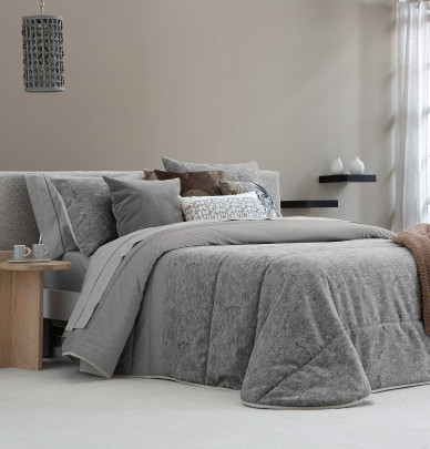 Couvre-lit matelassé Bel gris Antilo