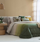 Couvre-lit matelassé Eros vert Antilo