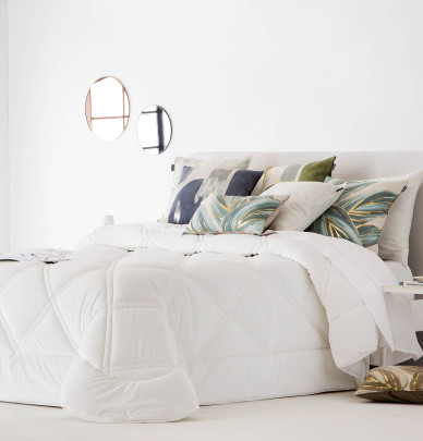 Couvre-lit velours matelassé Dino blanc Antilo