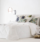 Couvre-lit velours matelassé Dino blanc Antilo