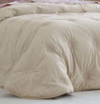 Couvre-lit velours matelassé Odin beige clair Antilo - Blancollection