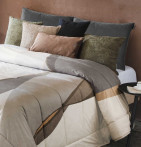 Couvre-lit matelassé Alma gris Antilo - Blancollection
