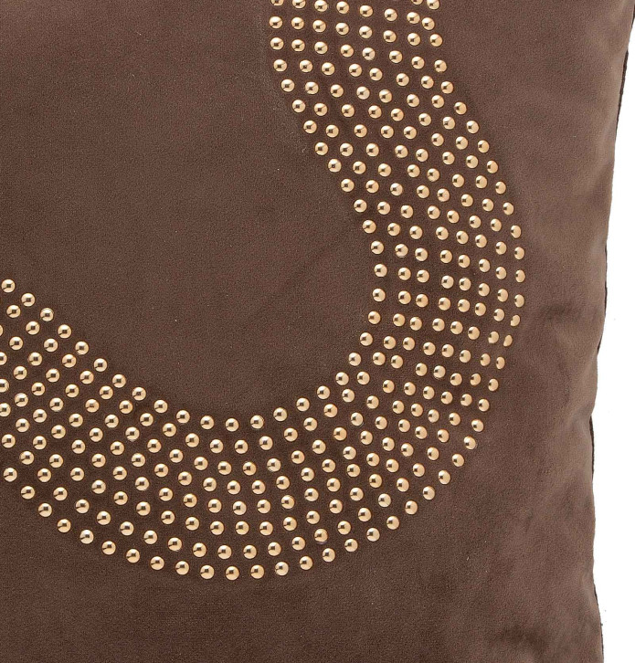 Housse coussin Clara marron Antilo - Blancollection