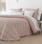 Couvre-lit matelassé Adara rose Antilo - Blancollection