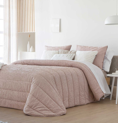 Couvre-lit matelassé Adara rose Antilo