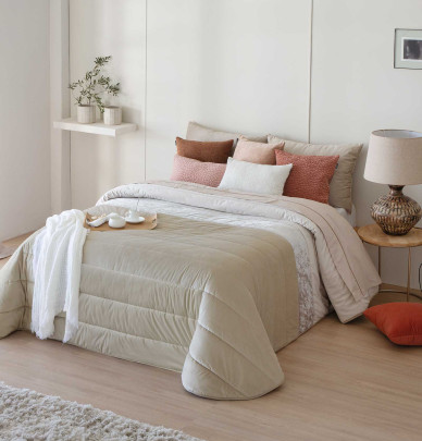 Couvre lit matelassé Arlet sable/beige  clair Antilo