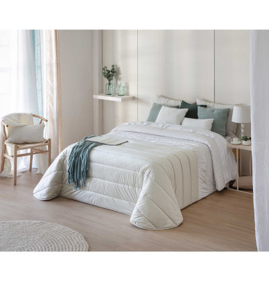 Couvre-lit matelassé Arlet beige clair/blanc Antilo