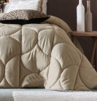 Couvre-lit velours matelassé Arni beige Antilo - Blancollection