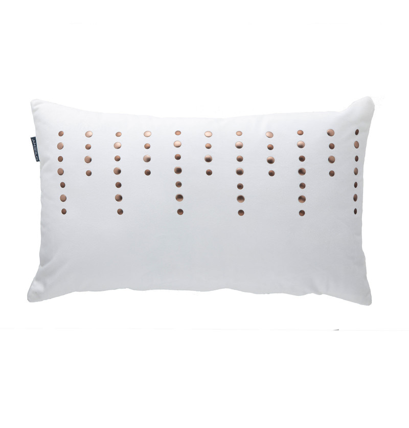Housse coussin Vanessa blanc Antilo
