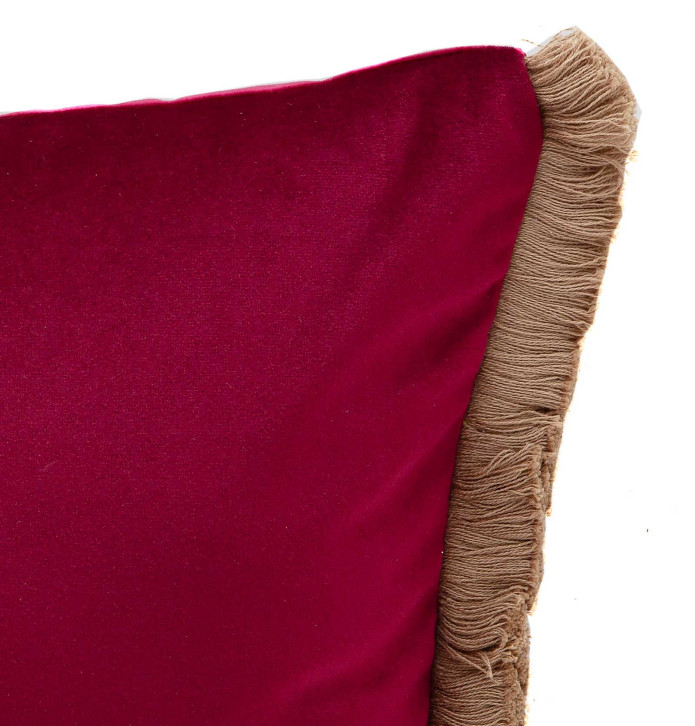 Housse coussin Aflek grenat Antilo - Blancollection